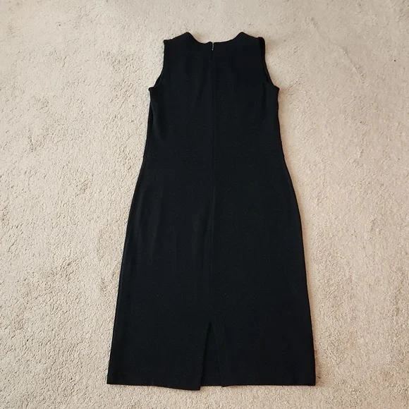 St. John black knit sleeveless dress 2 - Picture 7 of 10